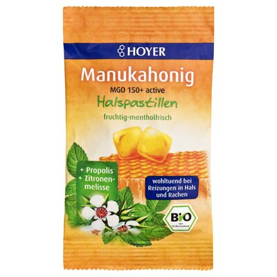 Produse - Bomboane cu miere de Manuka MGO +150 eco 30g HOYER                                                  