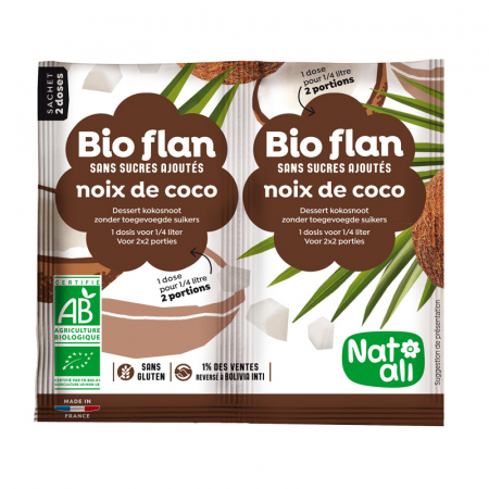 Produse - Budinca de cocos, bio, 2x 4g, Nat-ali                                                               