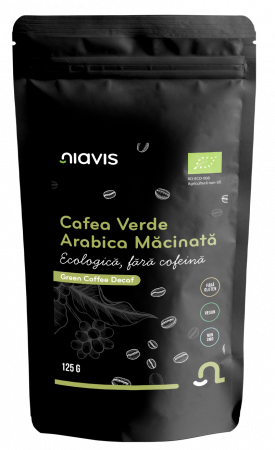 Produse Alimentare - Cafea Verde Arabica Macinata - Fara Cofeina Ecologica/BIO 125g