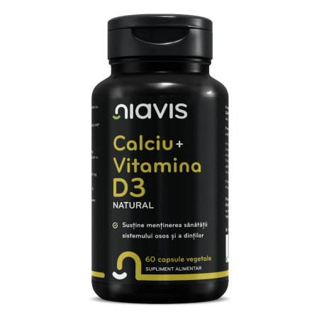 Capsule & Comprimate - Calciu + Vitamina D3 Natural 60 cps