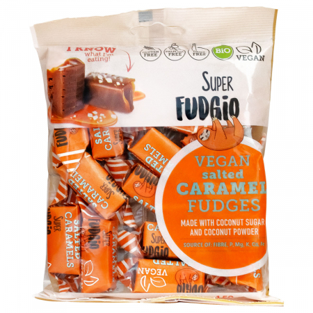 Produse - Caramele aroma caramel sarat, bio, 150g, Super Fudgio                                               