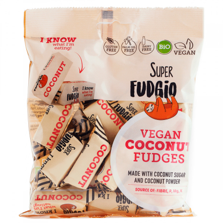 Produse - Caramele eco - aroma cocos 150g Super Fudgio                                                        