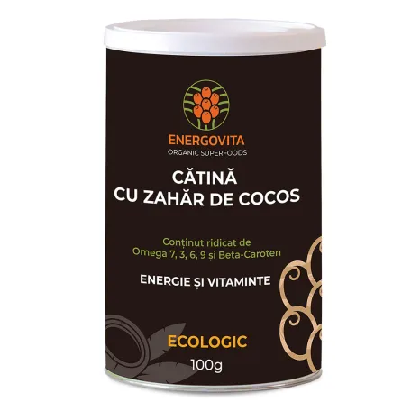 Imunitate - Catina ecologica deshidratata cu nectar de cocos 100g, Energovita