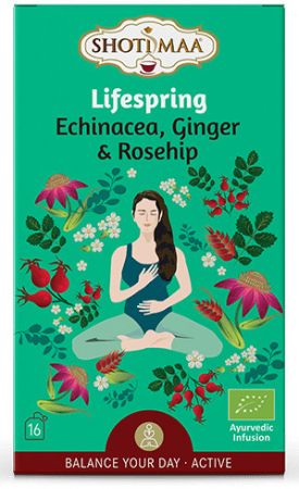 Bauturi - Ceai Shotimaa Balance Your Day - Lifespring - echinacea, ghimbir si macese bio 16dz