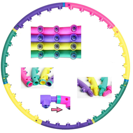 Sport - Cerc Hula Hoop Springos, 7elemente, 85 cm