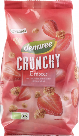Produse - Cereale crunchy cu capsuni bio 375g, Dennree                                                        