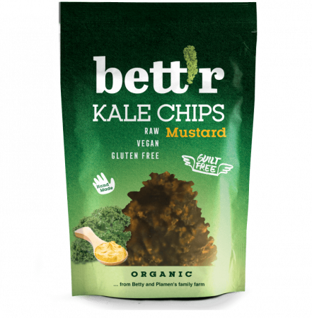Produse - Chips din kale cu mustar raw eco 30g Bettr                                                          