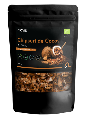 Chipsuri de Cocos cu Cacao Ecologice/Bio 100g [2]
