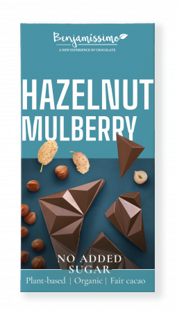 Produse - Ciocolata cu alune si dude, bio, 60g, Benjamissimo                                                  