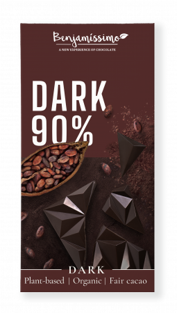 Produse - Ciocolata neagra 90%, bio, 60g, Benjamissimo                                                        