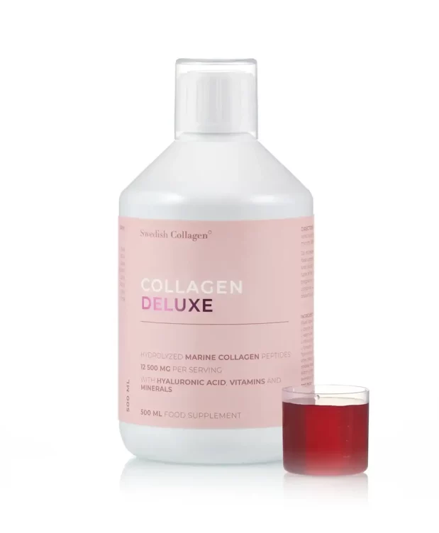 Dureri Musculare - Colagen Deluxe – Colagen Marin Hidrolizat Lichid cu 12.500 mg + Acid Hialuronic 75 mg + Biotină 5000 mcg + MSM 125 mg + Zinc + Siliciu + Vitamine