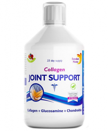 Performanta si Fitness - Joint Support – Colagen Lichid Hidrolizat Tip 1,2 si 3 cu 5000mg + Glucozamina + Condroitina + MSM + Turmeric + Vitamina C, B12, D3 – sticlă cu 500 ml