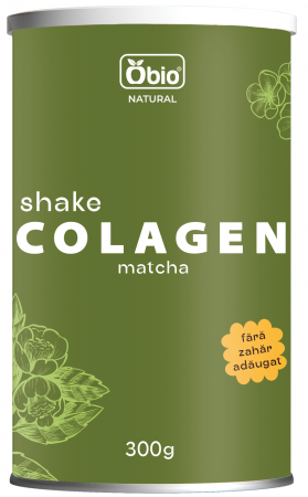 Performanta si Fitness - Colagen shake cu matcha 300g, Obio