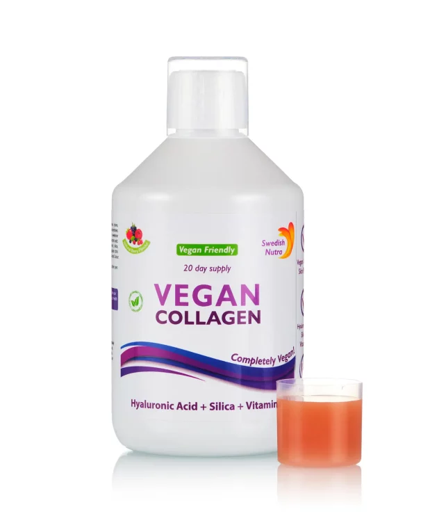 Performanta Sportiva - Colagen Vegan Lichid cu 5000 mg + Acid Hialuronic + Biotina + MSM + Aminoacizi + Vitamina C, D si E – sticla cu 500 ml