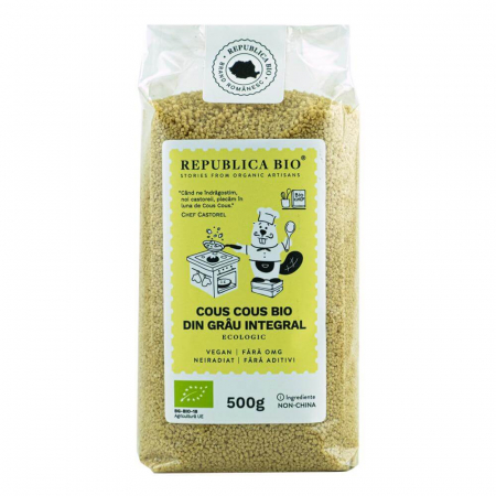 Cereale si leguminoase - Cous Cous Bio din grau integral Republica BIO, 500g
