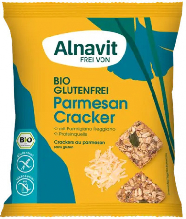Alimente - Crackers cu parmezan fara gluten, bio, 75g Alnavit                                                  