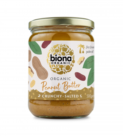 Produse - Crema de arahide crunchy cu sare eco 500g Biona                                                     