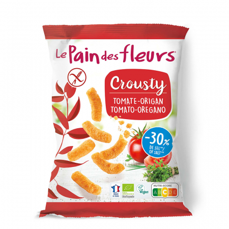 Produse - Crousty - Pufuleti cu rosii si oregano - fara gluten 75g