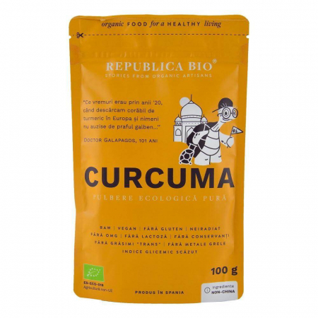 REDUCERI - Curcuma (turmeric), pulbere ecologica pura Republica BIO, 100 g