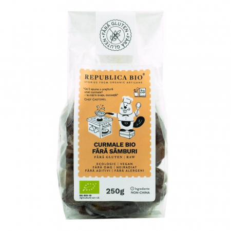 Dulciuri - Curmale Bio fara samburi FARA GLUTEN Republica BIO, 250g