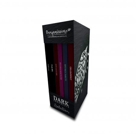 Produse - Cutie cadou Dark Selection 6x ciocolata negra, bio, 6x 70g, Benjamissimo                            