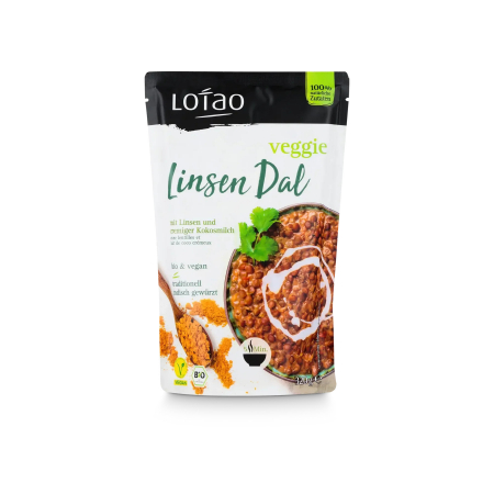 Produse - Dal vegan (mancare indiana) de linte, bio, 320g, Lotao                                              