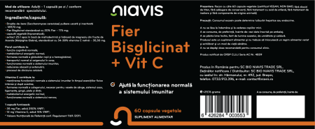 Fier Bisglicinat + Vitamina C 60cps [1]