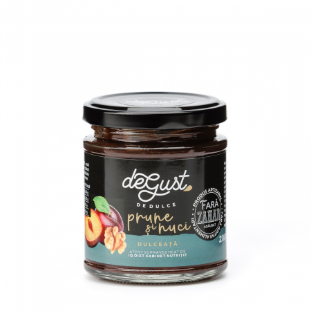 Dulciuri - Gem de prune cu nuci fara zahar, 200 gr