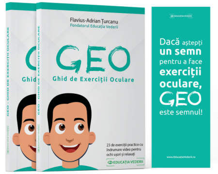 Facut in Romania - Ghidul tipărit GEO cu 23 de exerciții oculare ilustrate și explicate