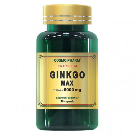 Facut in Romania - GINKGO MAX 120 mg – Memorie si Concentrare 30 capsule