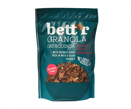 Zero Risipa - Granola cu migdale si bucati de ciocolata neagra fara gluten eco 300g Bettr