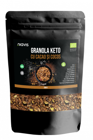 Produse Alimentare - Granola Keto cu Cacao si Cocos Ecologica/BIO 200g
