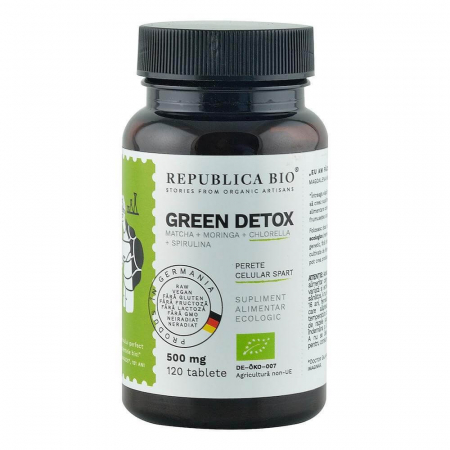 REDUCERI - Green Detox (500 mg) supliment alimentar Ecologic Republica BIO, 120 tablete (60 g)