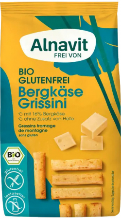 Alimente - Grisine cu branza fara gluten, bio, 100g Alnavit                                                    