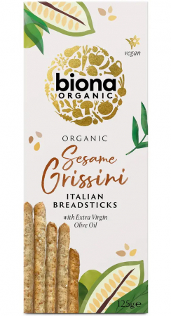 Produse - Grisine cu susan si ulei de masline bio 125g Biona                                                  