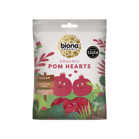 Produse - Jeleuri inimioare cu rodie eco 75g BIONA