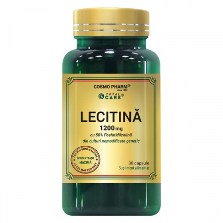 Memorie si concentrare - Lecitina 1200 mg Capsule, cu 50% Fosfatidilcolina 30 capsule
