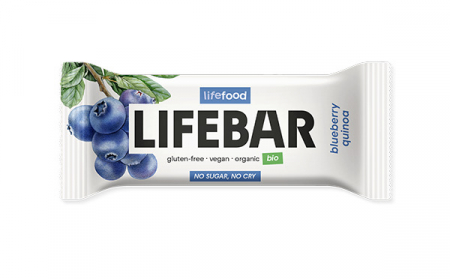 Produse - Lifebar baton cu afine si quinoa, raw, bio, 40g                                                     