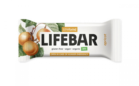 Produse - Lifebar baton cu caise, raw, bio, 40g, Lifefood                                                     