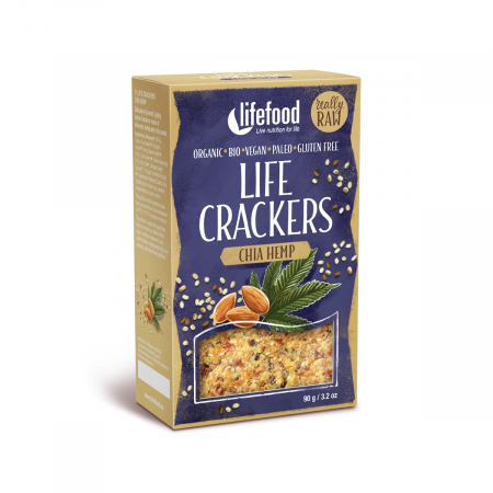 Produse - LIFECRACKERS cu chia si canepa raw eco 90g