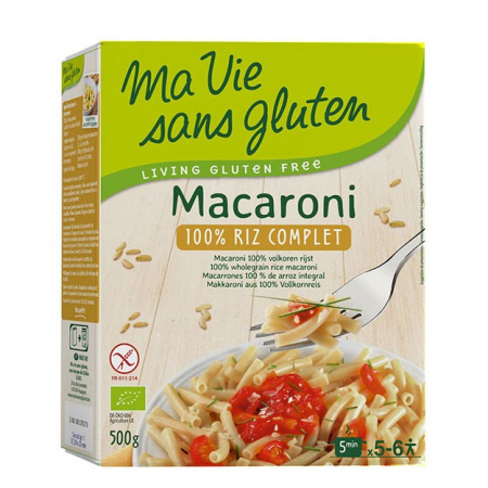 Produse - Macaroane din orez integral fără gluten 500g