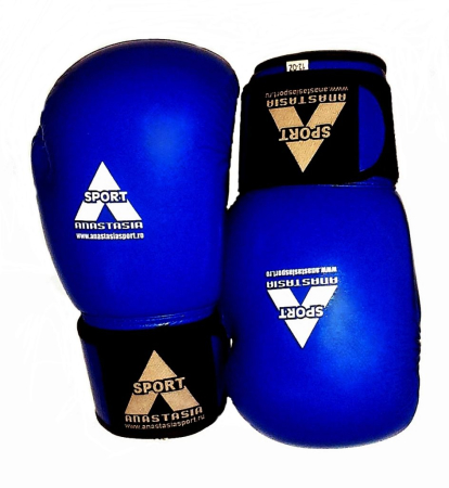 Sport - Manusi box Premium Cowhide AS piele naturala, albastre