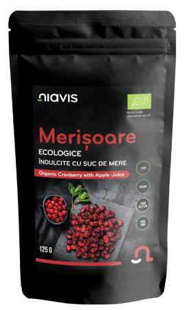 Merisoare Ecologice/BIO Indulcite cu Suc de Mere 125g [2]