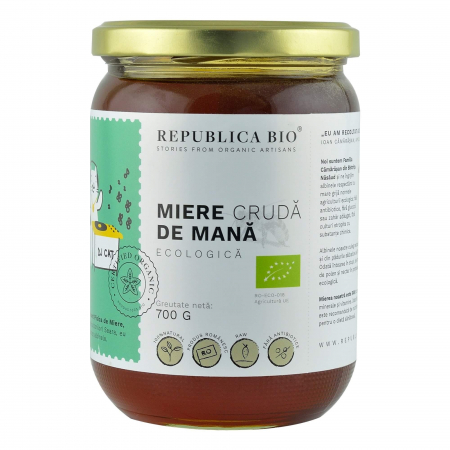 Unturi si creme tartinabile - Miere de Mana ecologica cruda Republica BIO, 700 g
