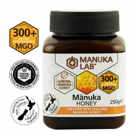 Unturi si creme tartinabile - Miere de Manuka MANUKA LAB, MGO 300+ Noua Zeelanda, 250 g, naturala