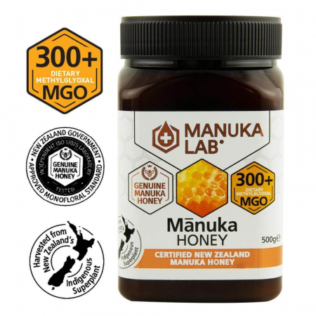 Unturi si creme tartinabile - Miere de Manuka MANUKA LAB, MGO 300+ Noua Zeelanda, 500 g, naturala