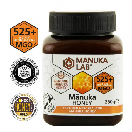 Unturi si creme tartinabile - Miere de Manuka MANUKA LAB, MGO 525+ Noua Zeelanda, 250 g, naturala