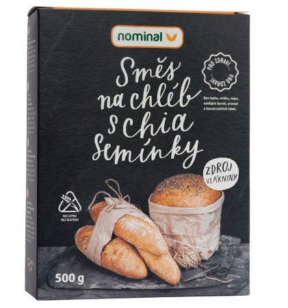 Gluten Free - Mix pentru paine cu Seminte de Chia 500 g, fara gluten