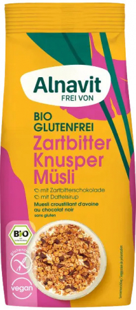 Alimente - Musli crocant cu ciocolata neagra fara gluten, bio, 300g Alnavit                                    