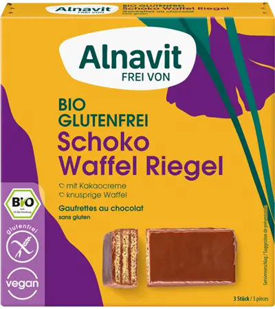 Alimente - Napolitane cu ciocolata fara gluten, bio, 75g Alnavit                                               